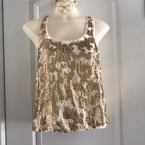 Gold sequin tank - Picture 1 of 3